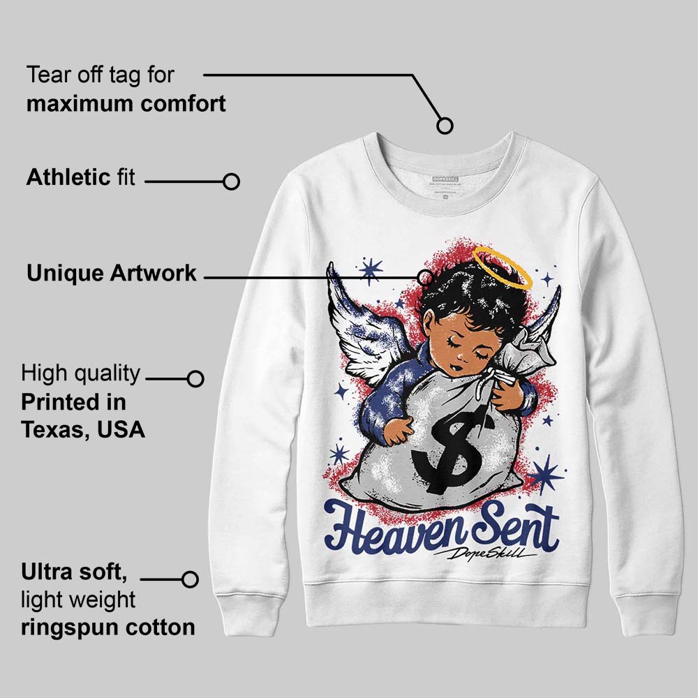 Rare Air Deep Royal Blue 1s superstreetwear Sweatshirt Heaven Sent Graphic