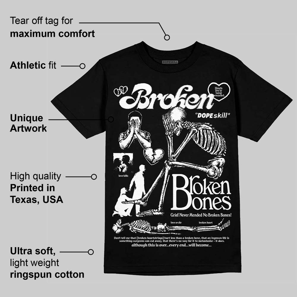 White Thunder 4s superstreetwear T-Shirt Broken Bones Graphic