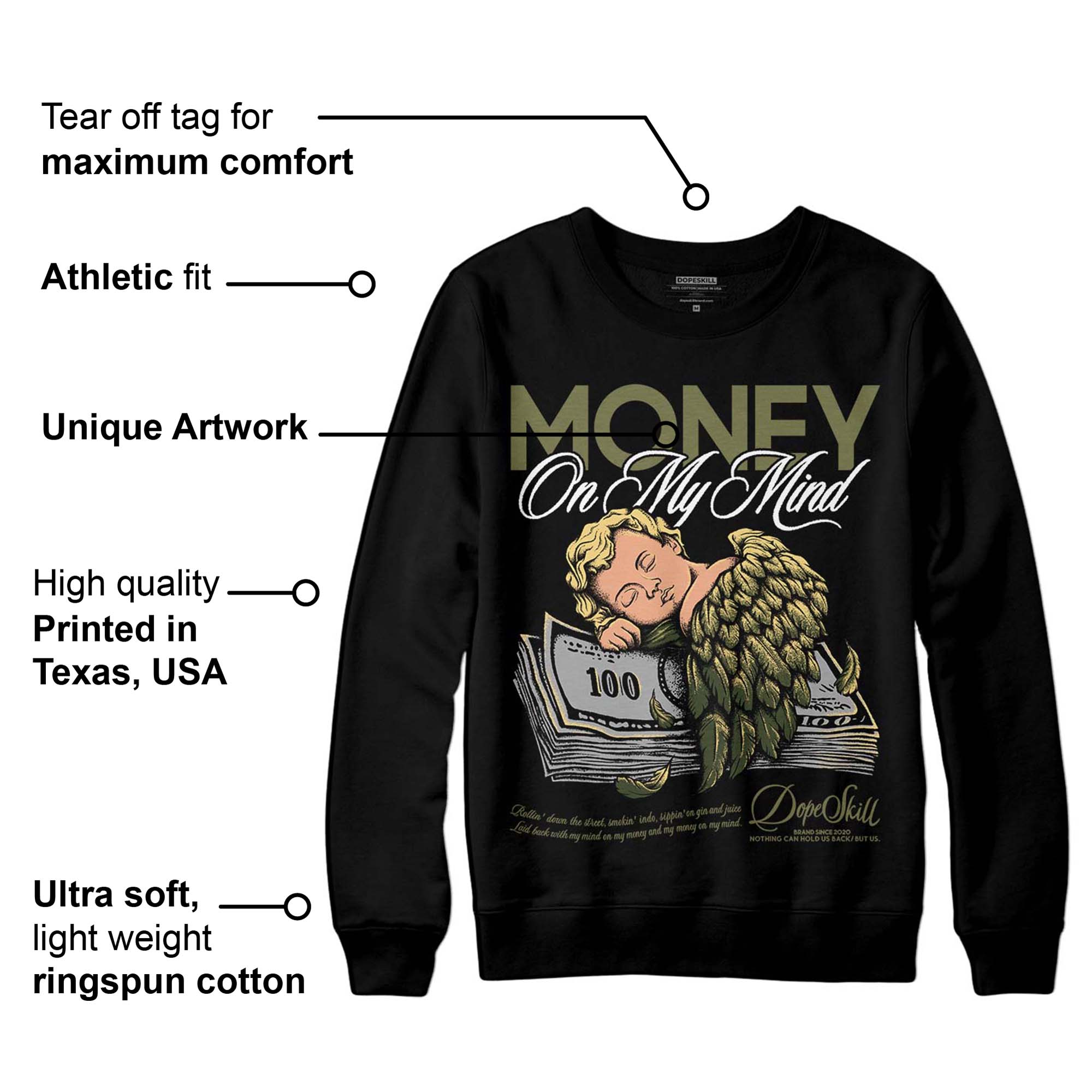 Craft Olive 4s superstreetwear Sweatshirt MOMM Graphic