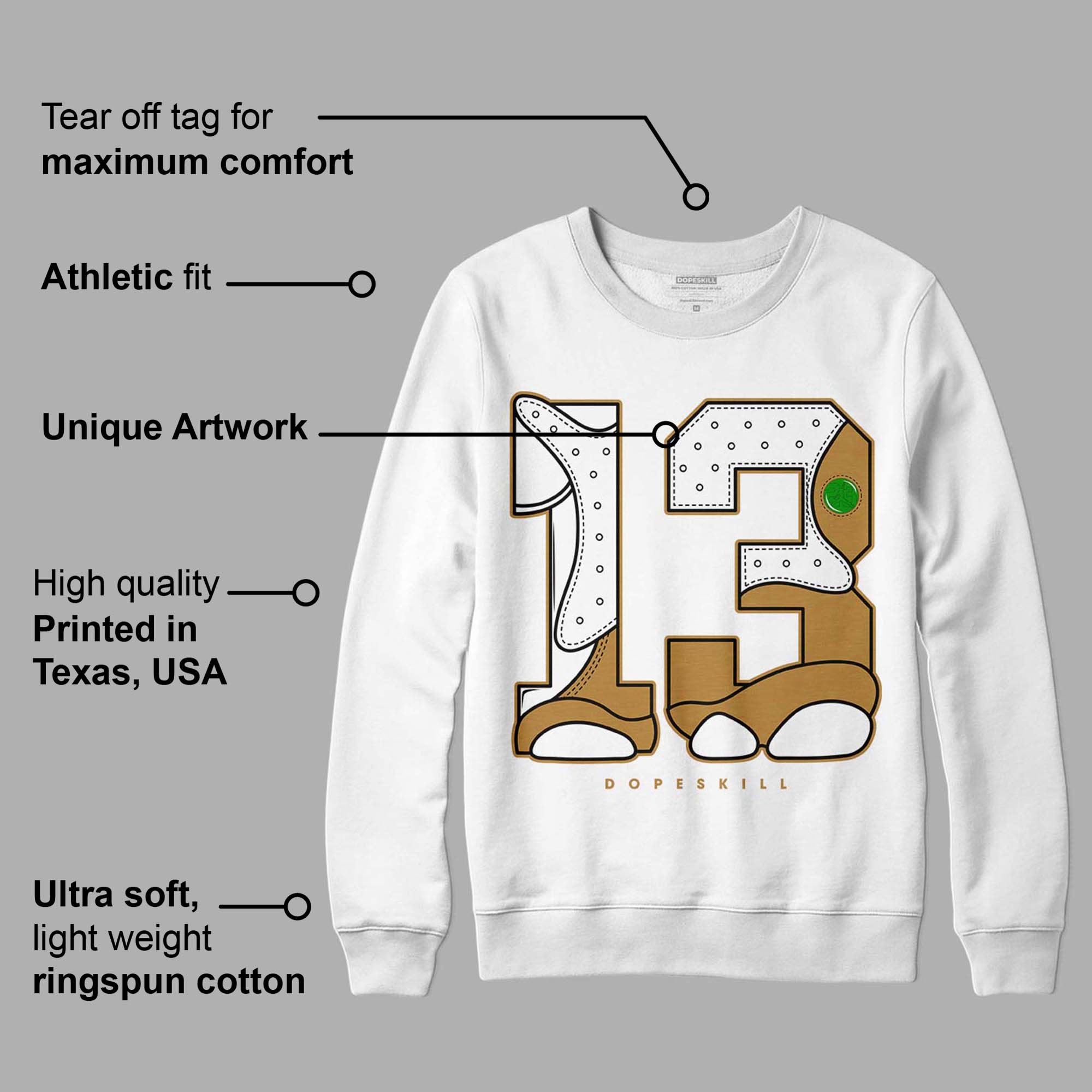Wheat 13s superstreetwear Sweatshirt No.13 Graphic