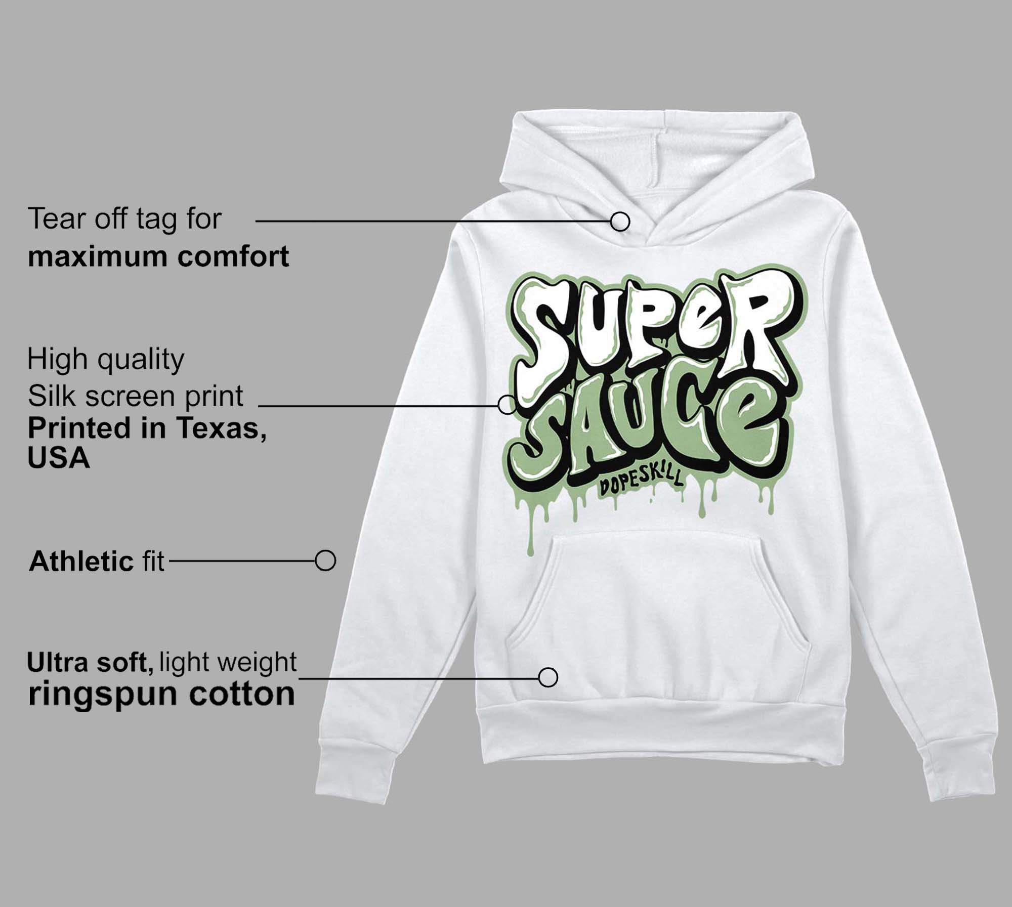 Seafoam 4s superstreetwear Hoodie Sweatshirt Super Sauce Graphic