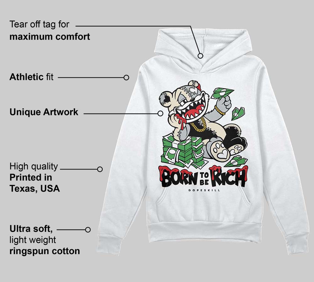 Reverse Metallic 5s superstreetwear Hoodie Sweatshirt Born To Be Rich Graphic