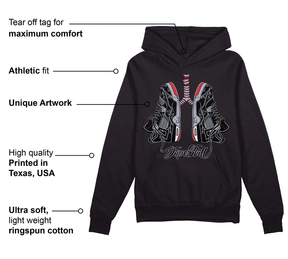 Bred Reimagined 4s superstreetwear Hoodie Sweatshirt Breathe Graphic