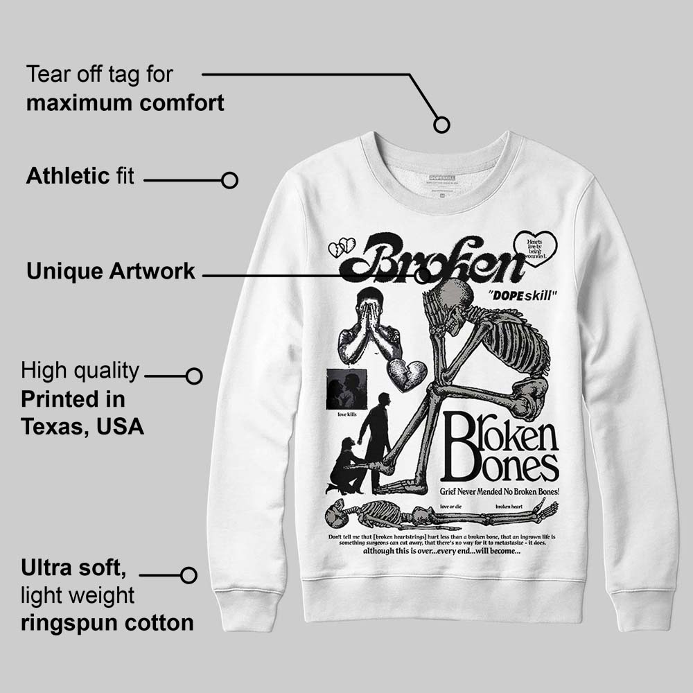 Black Cat 3s superstreetwear Sweatshirt Broken Bones Graphic