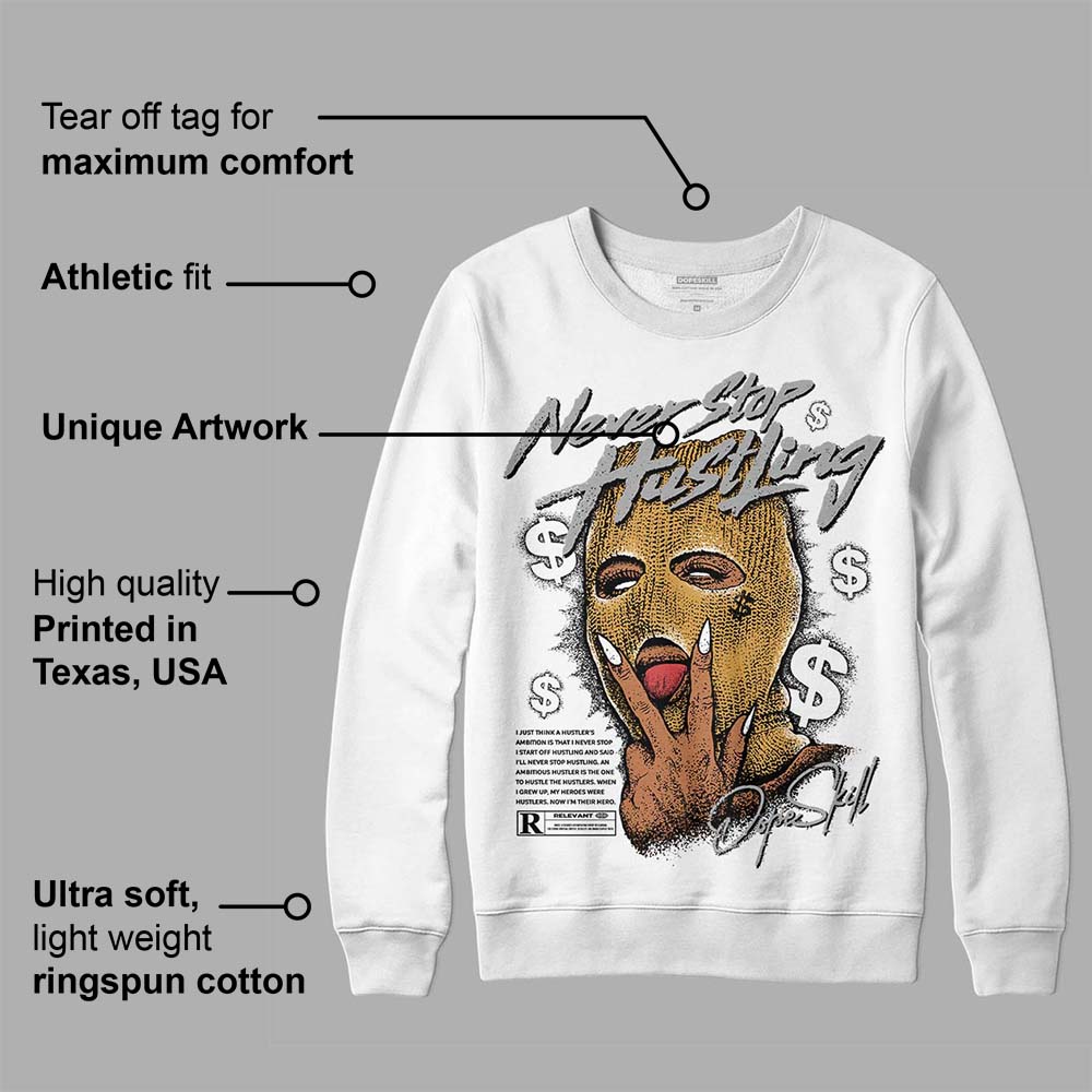 Gratitude 11s superstreetwear Sweatshirt Never Stop Hustling Graphic