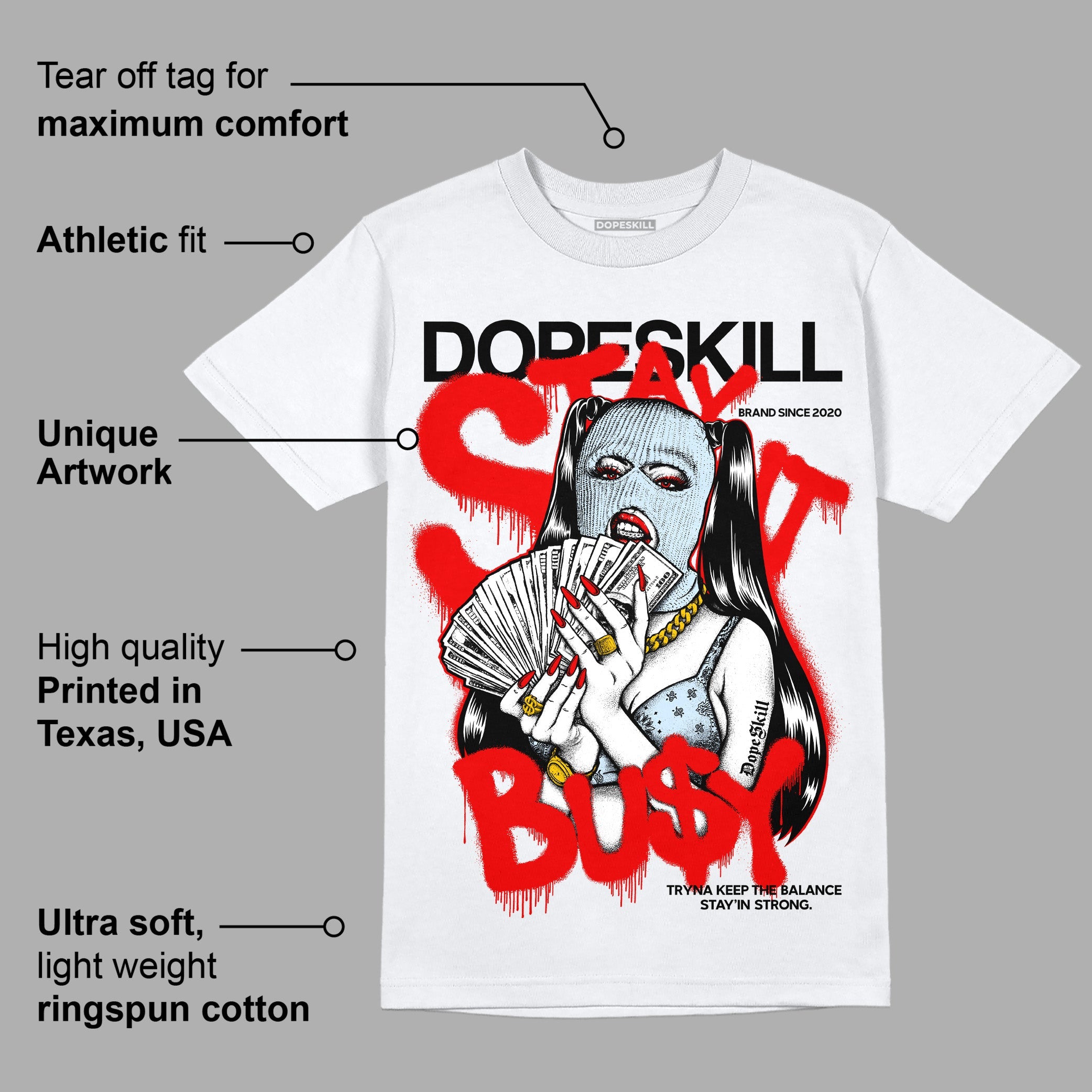 Cherry 11s superstreetwear T-Shirt Stay It Busy Graphic