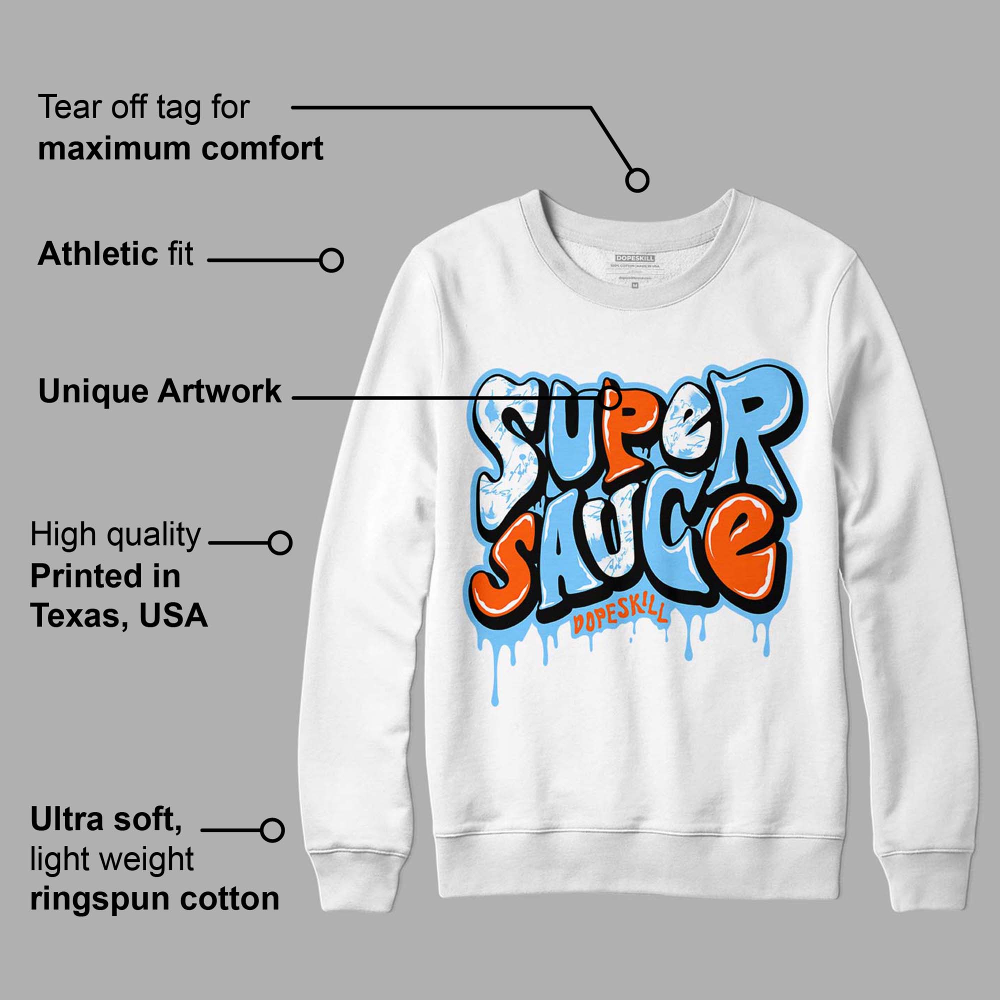 Dunk Low Futura University Blue superstreetwear Sweatshirt Super Sauce Graphic