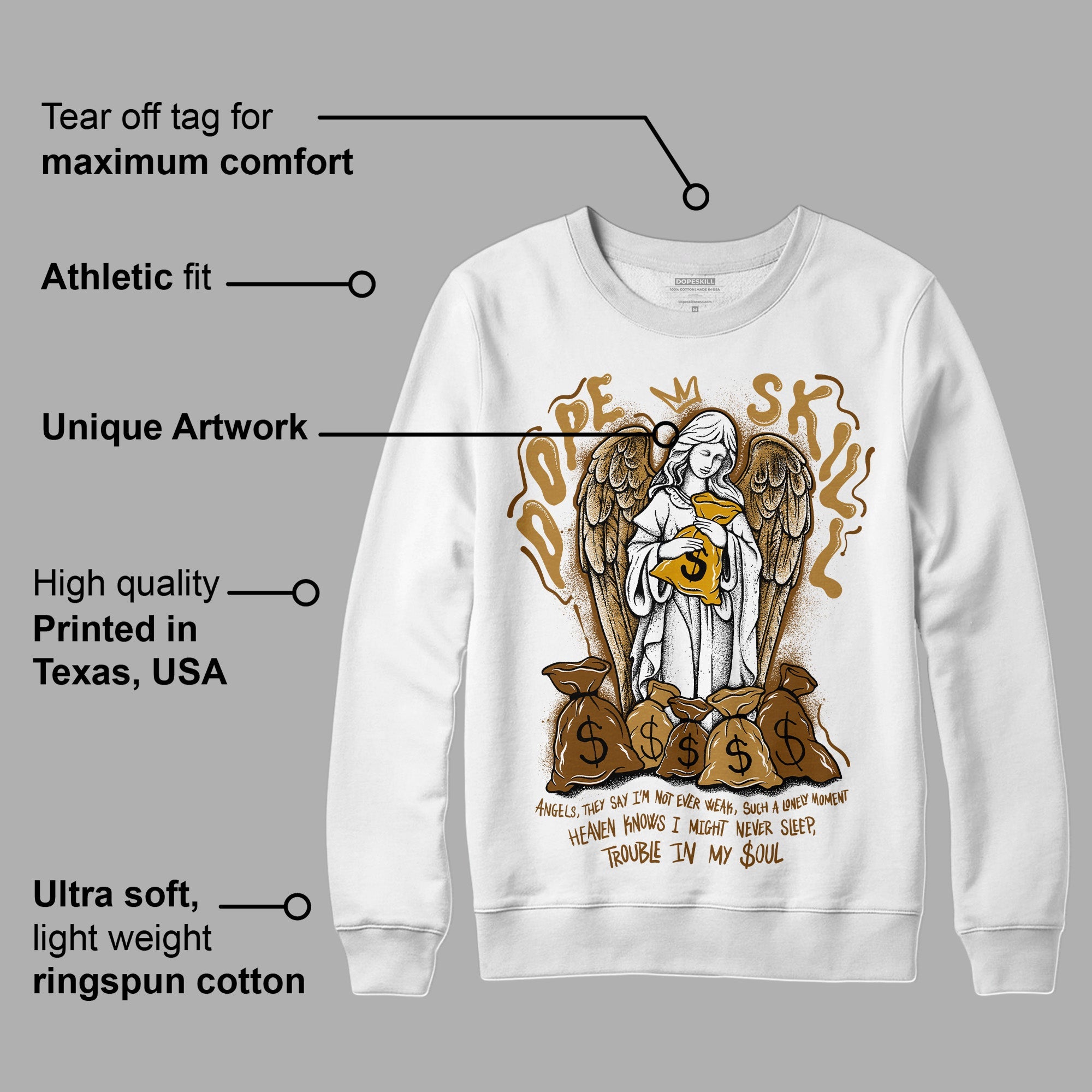 Wheat 13s superstreetwear Sweatshirt Angels Graphic