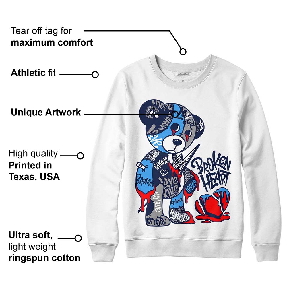 AJ Spizike White Obsidian superstreetwear Sweatshirt Broken Heart Graphic