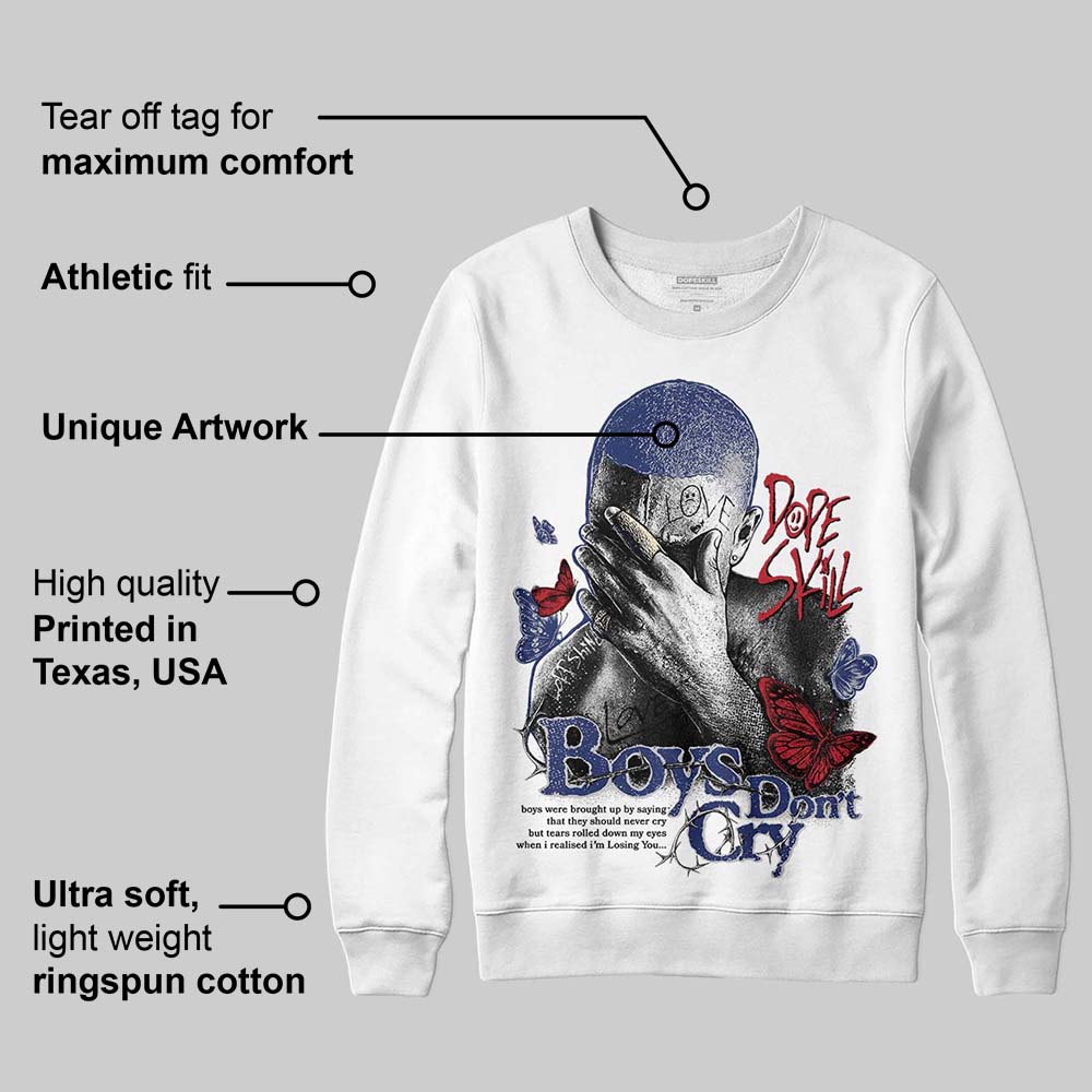 Rare Air Deep Royal Blue 1s superstreetwear Sweatshirt Boys Don't Cry Graphic