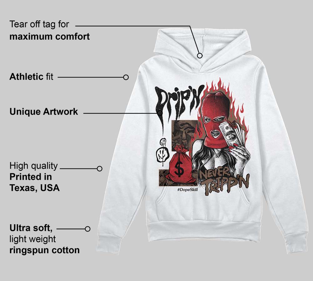 Olive 9s superstreetwear Hoodie Sweatshirt Drip'n Never Tripp'n Graphic
