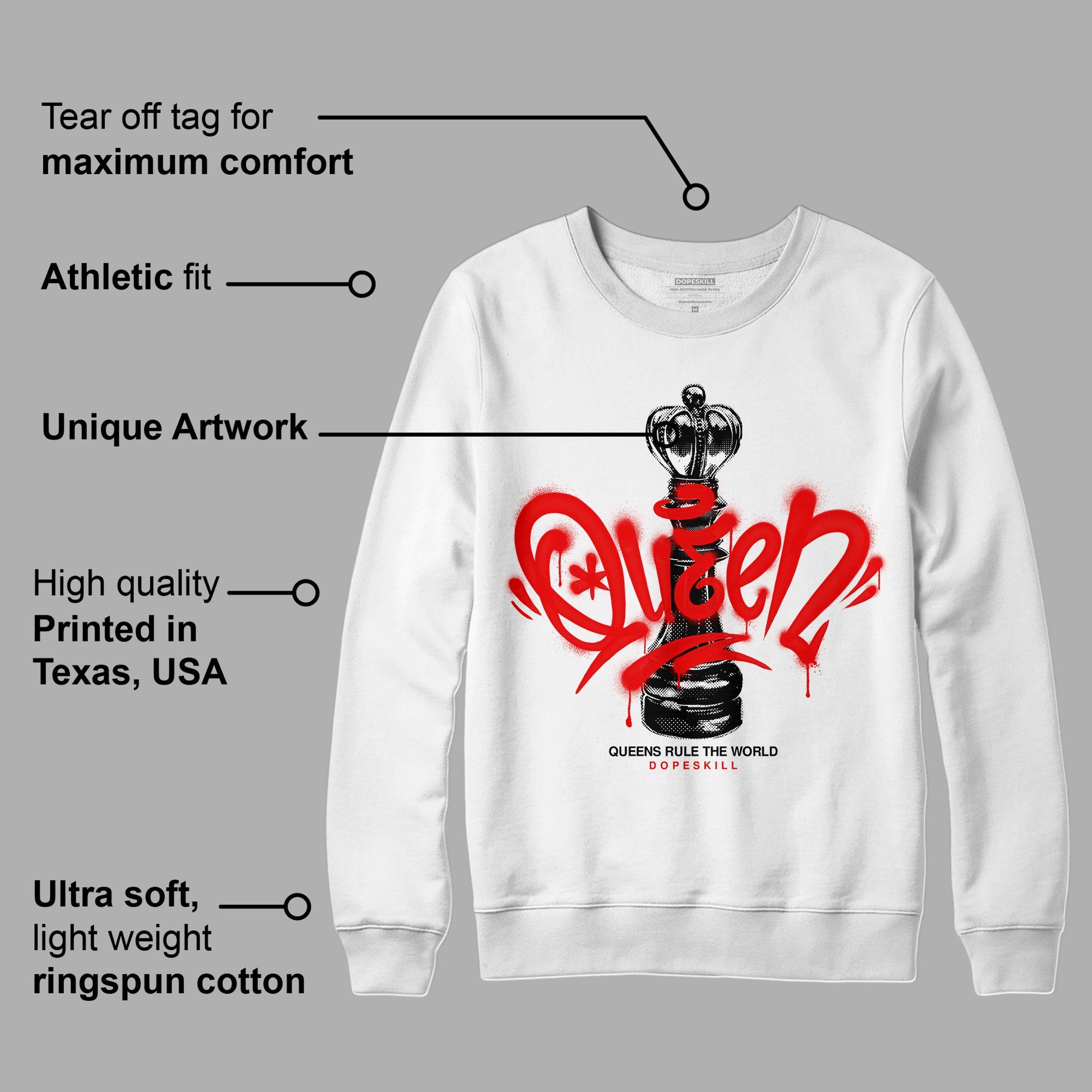 Cherry 12s superstreetwear Sweatshirt Queen Chess Graphic