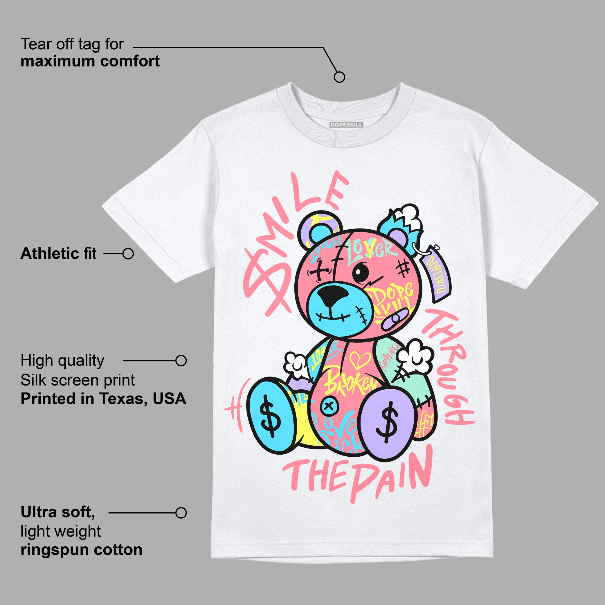 Candy Easter Dunk Low superstreetwear T-Shirt Smile Through The Pain Graphic