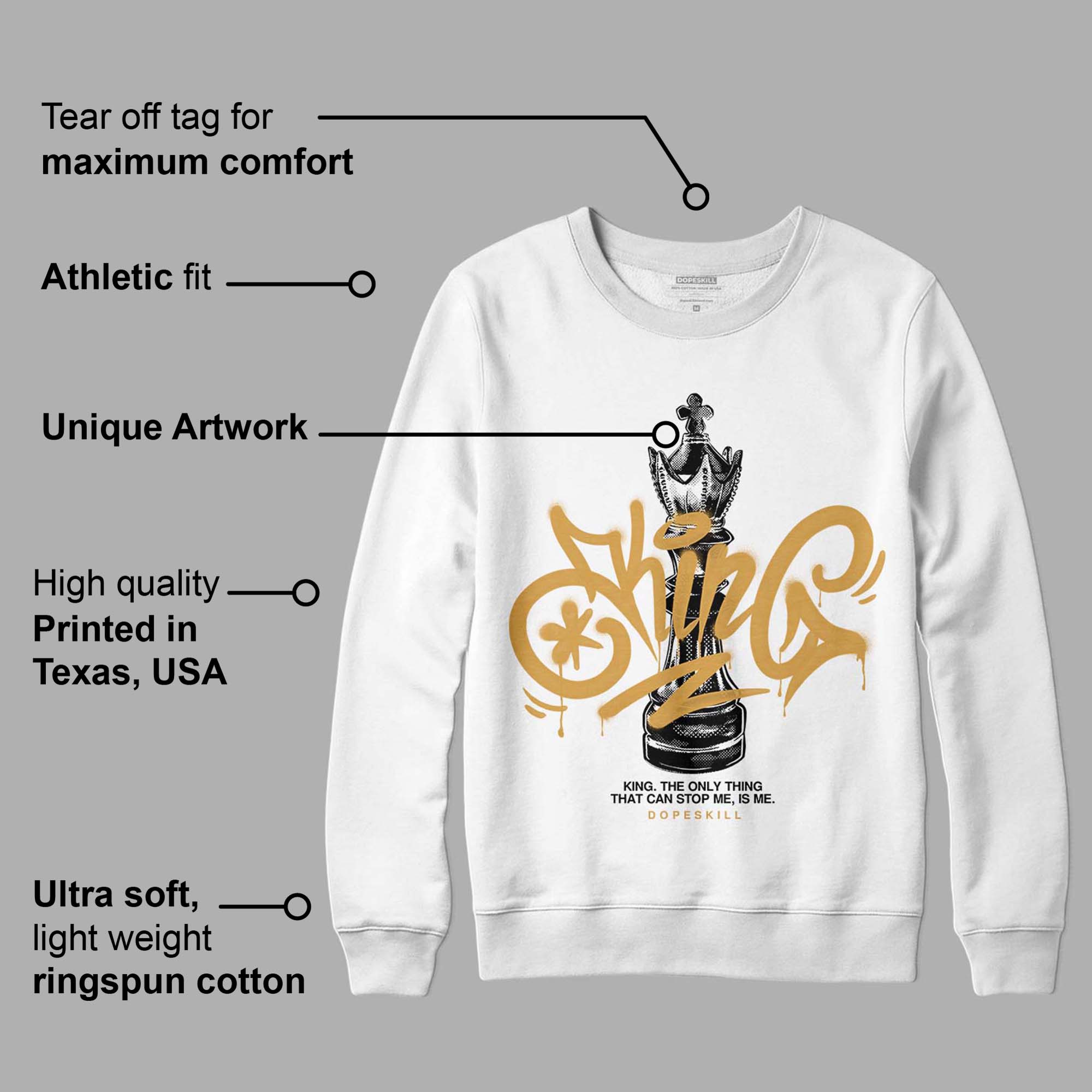 Gratitude 11s superstreetwear Sweatshirt King Chess Graphic