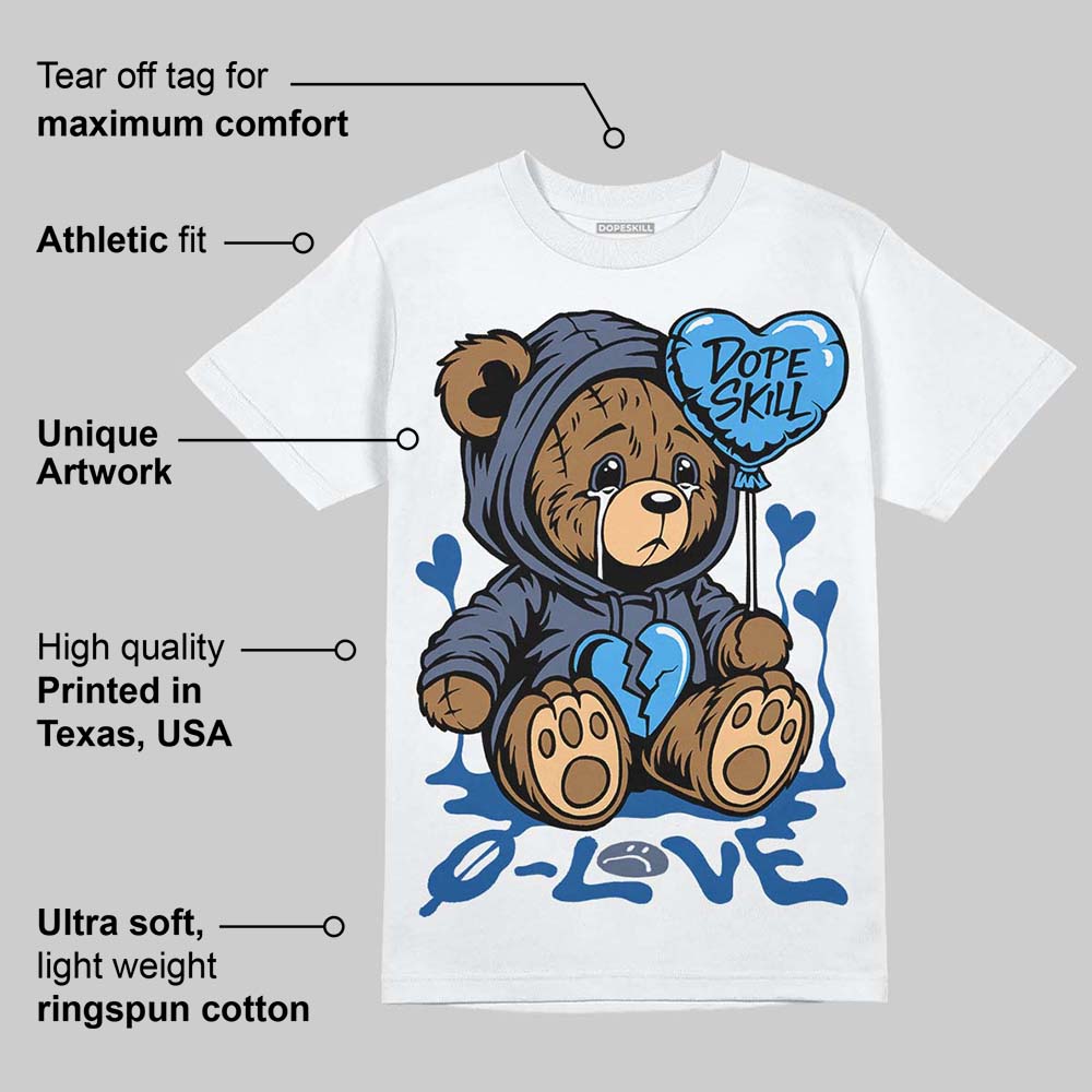 Diffused Blue 11s superstreetwear T-Shirt Broken Bear Graphic