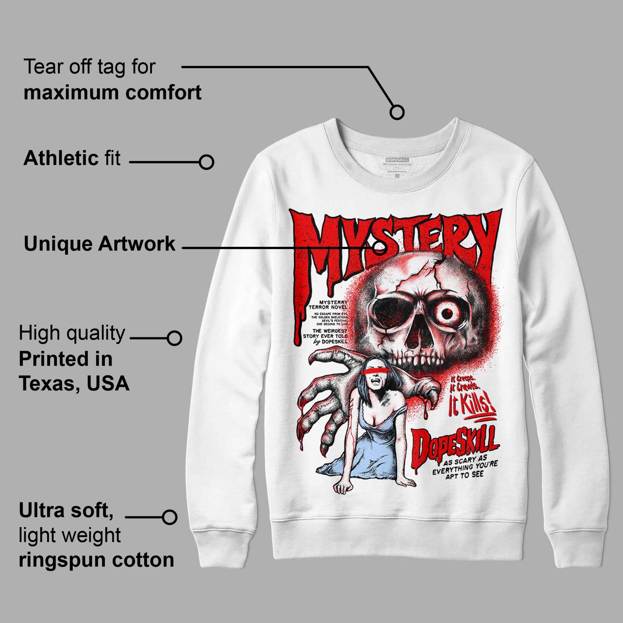 Cherry 11s superstreetwear Sweatshirt Mystery Ghostly Grasp Graphic