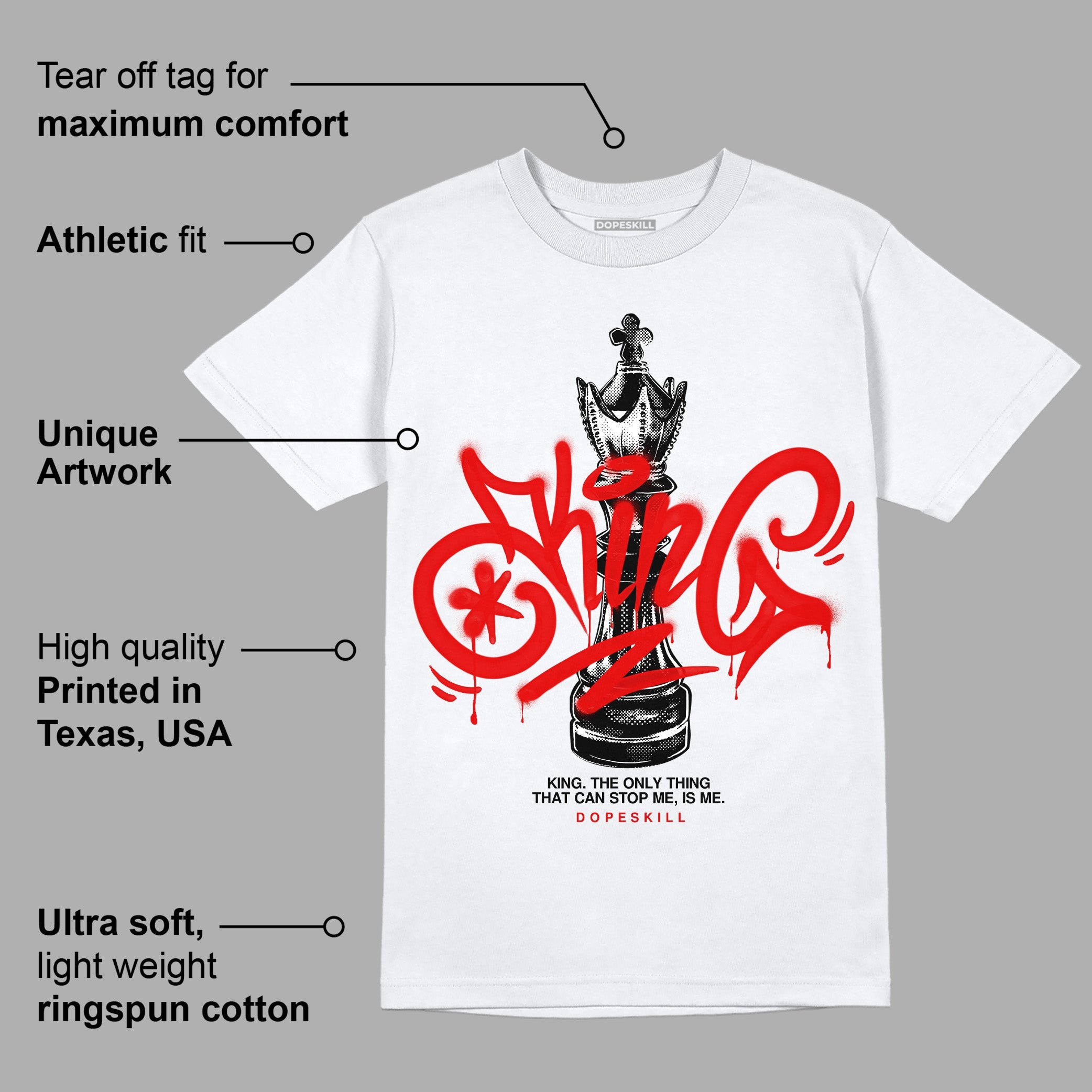 Red Cement 4S superstreetwear T-Shirt King Chess Graphic