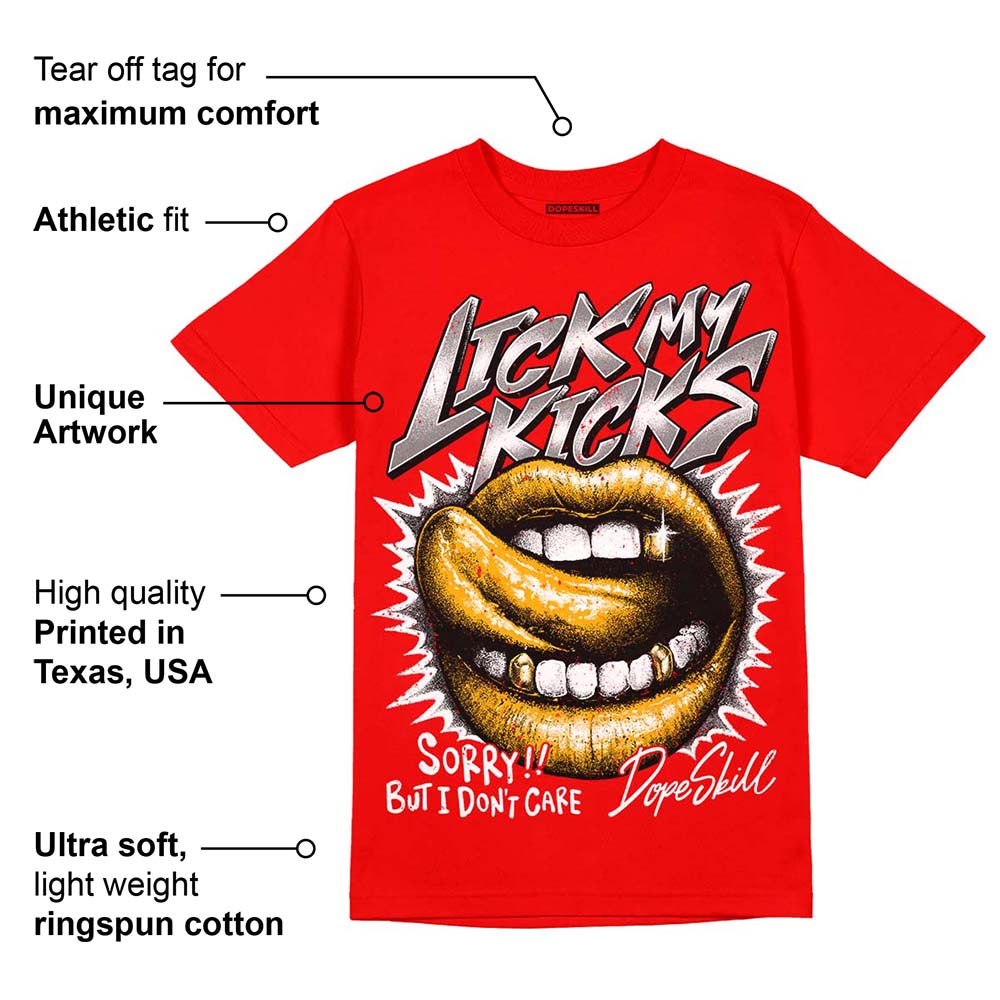 Red Collection superstreetwear Red T-shirt Lick My Kicks Graphic