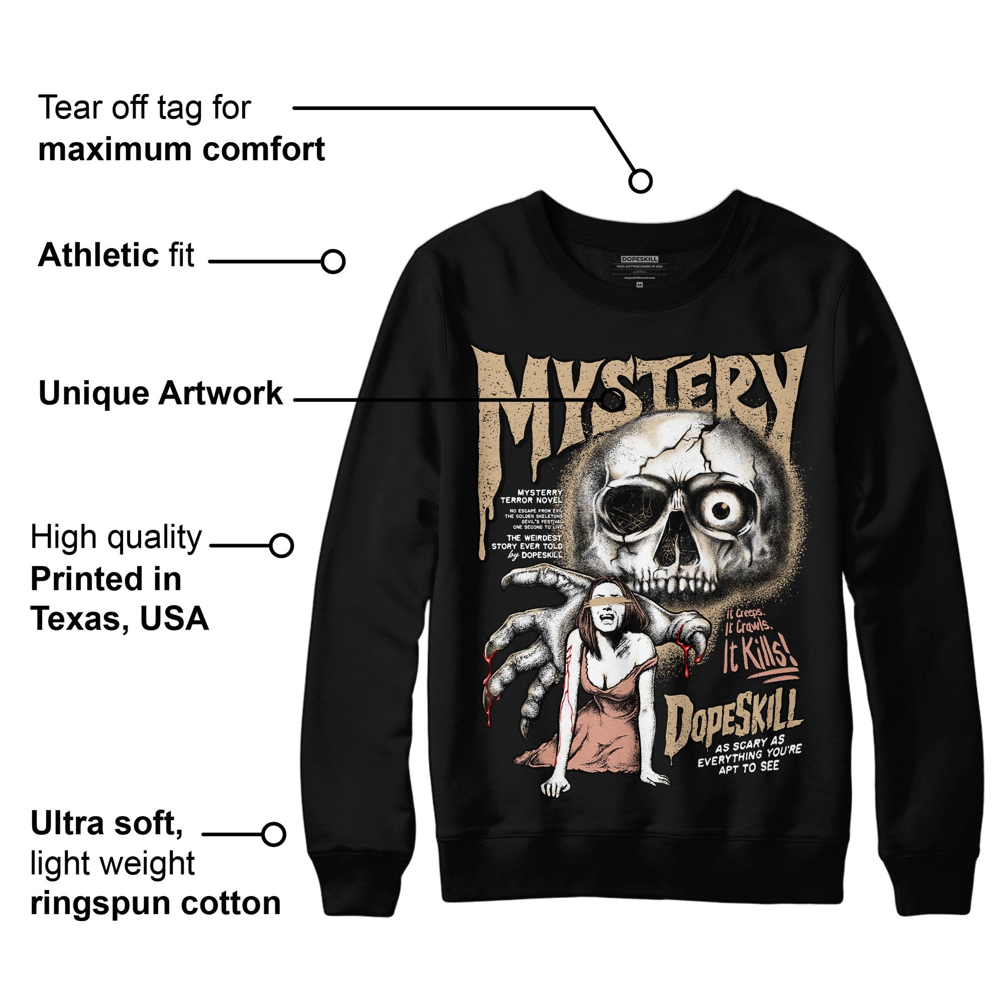 TAN Collection superstreetwear Sweatshirt Mystery Ghostly Grasp Graphic