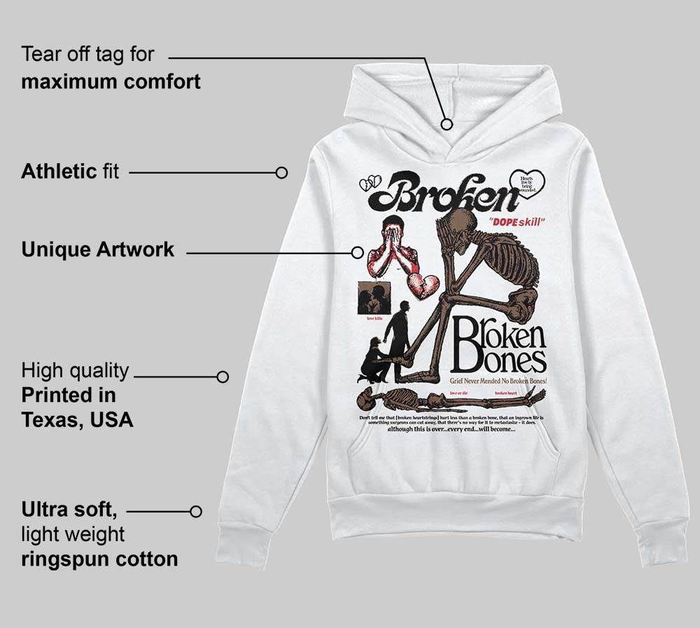 Olive 9s superstreetwear Hoodie Sweatshirt Broken Bones Graphic