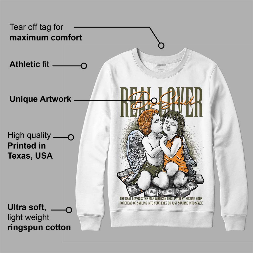 Olive 5s superstreetwear Sweatshirt Real Lover Graphic