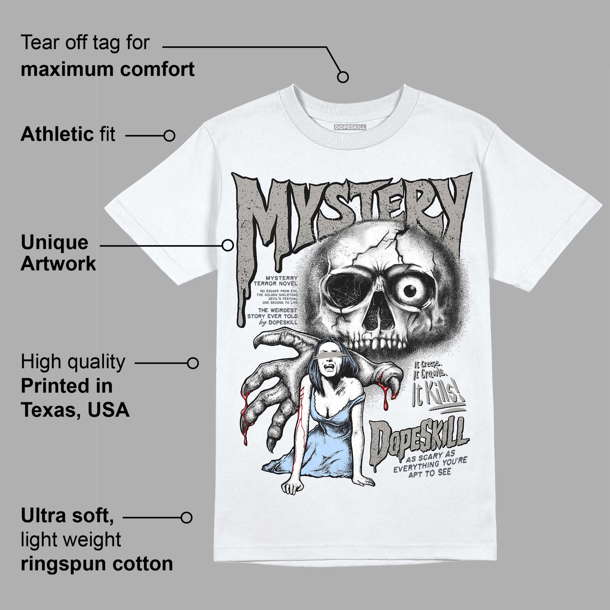Cool Grey 6s superstreetwear T-Shirt Mystery Ghostly Grasp Graphic