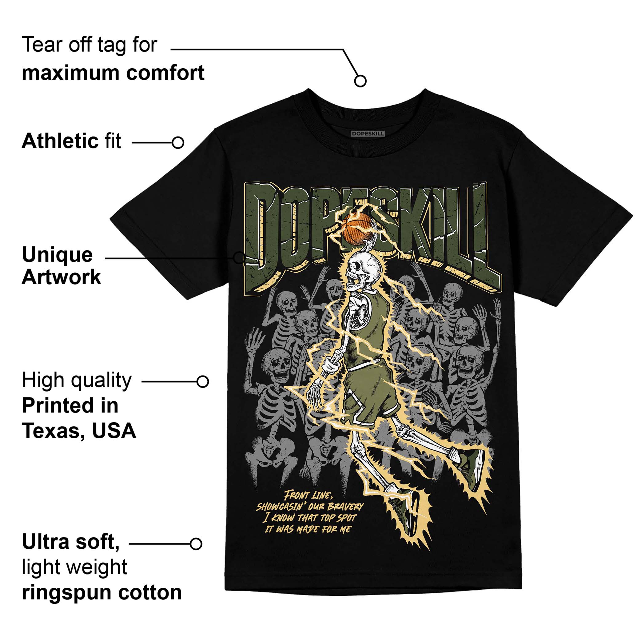 Craft Olive 4s superstreetwear T-Shirt Thunder Dunk Graphic