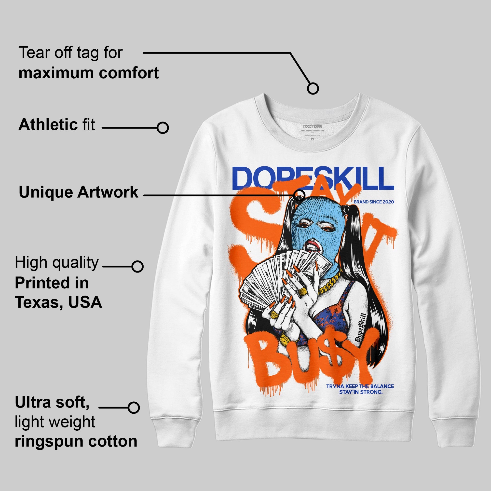 Dunk Low Futura Orange Blaze superstreetwear Sweatshirt Stay It Busy Graphic