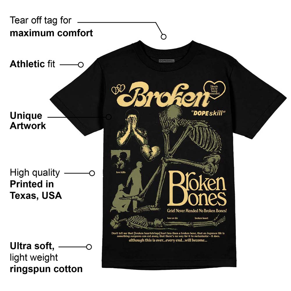 Craft Olive 4s superstreetwear T-Shirt Broken Bones Graphic