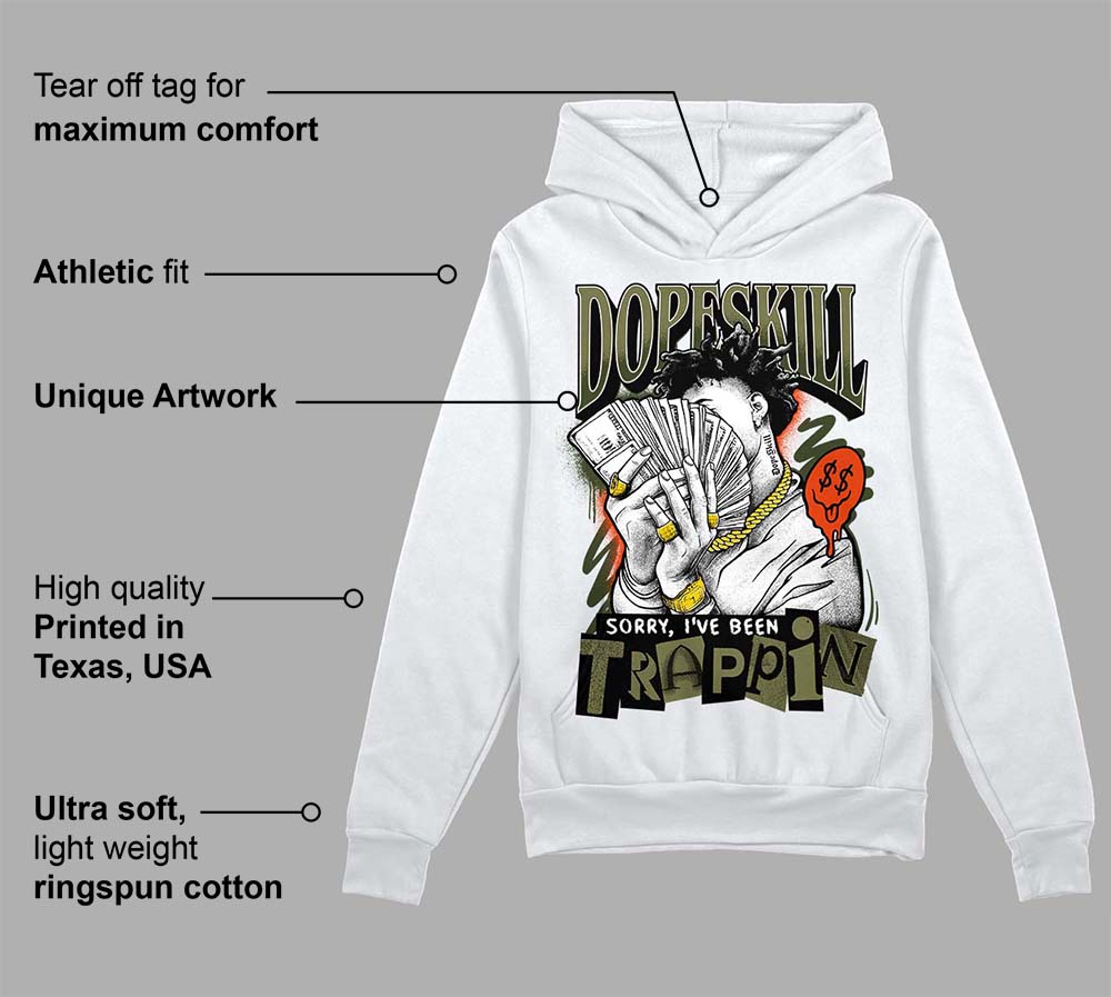 Olive Collection superstreetwear Hoodie Sweatshirt Sorry I've Been Trappin Graphic