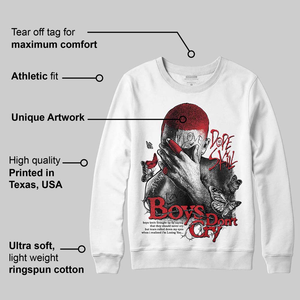 White Cement 4s superstreetwear Sweatshirt Boys Don't Cry Graphic