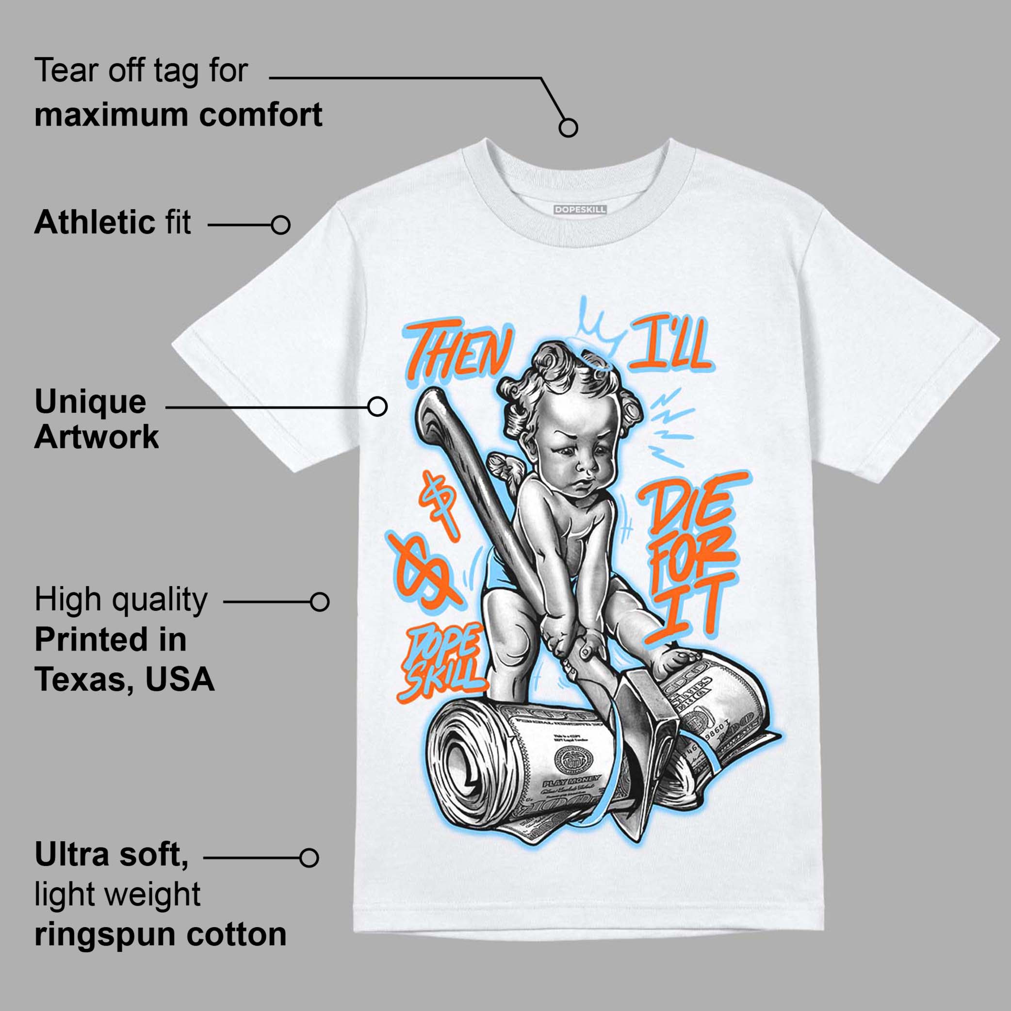 Dunk Low Futura University Blue superstreetwear T-Shirt Then I'll Die For It Graphic