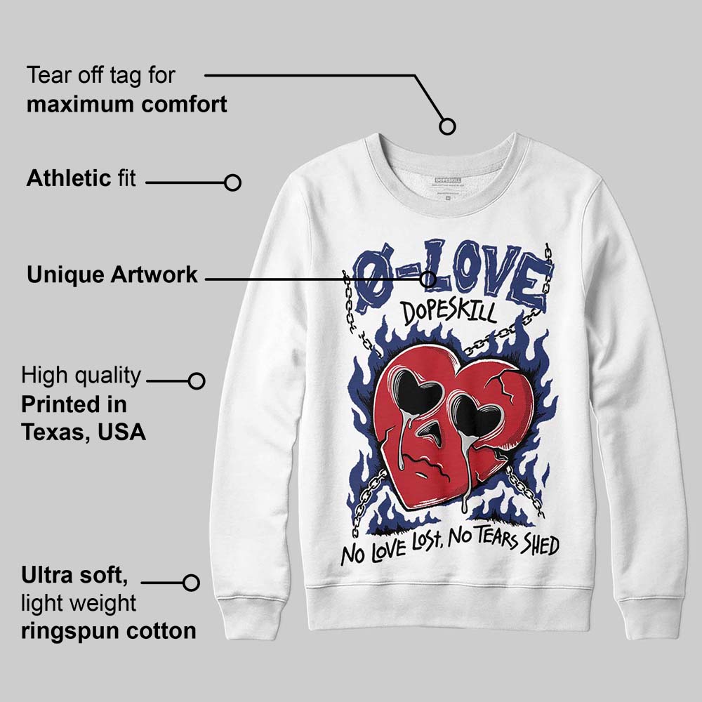Rare Air Deep Royal Blue 1s superstreetwear Sweatshirt Crying Heart Graphic