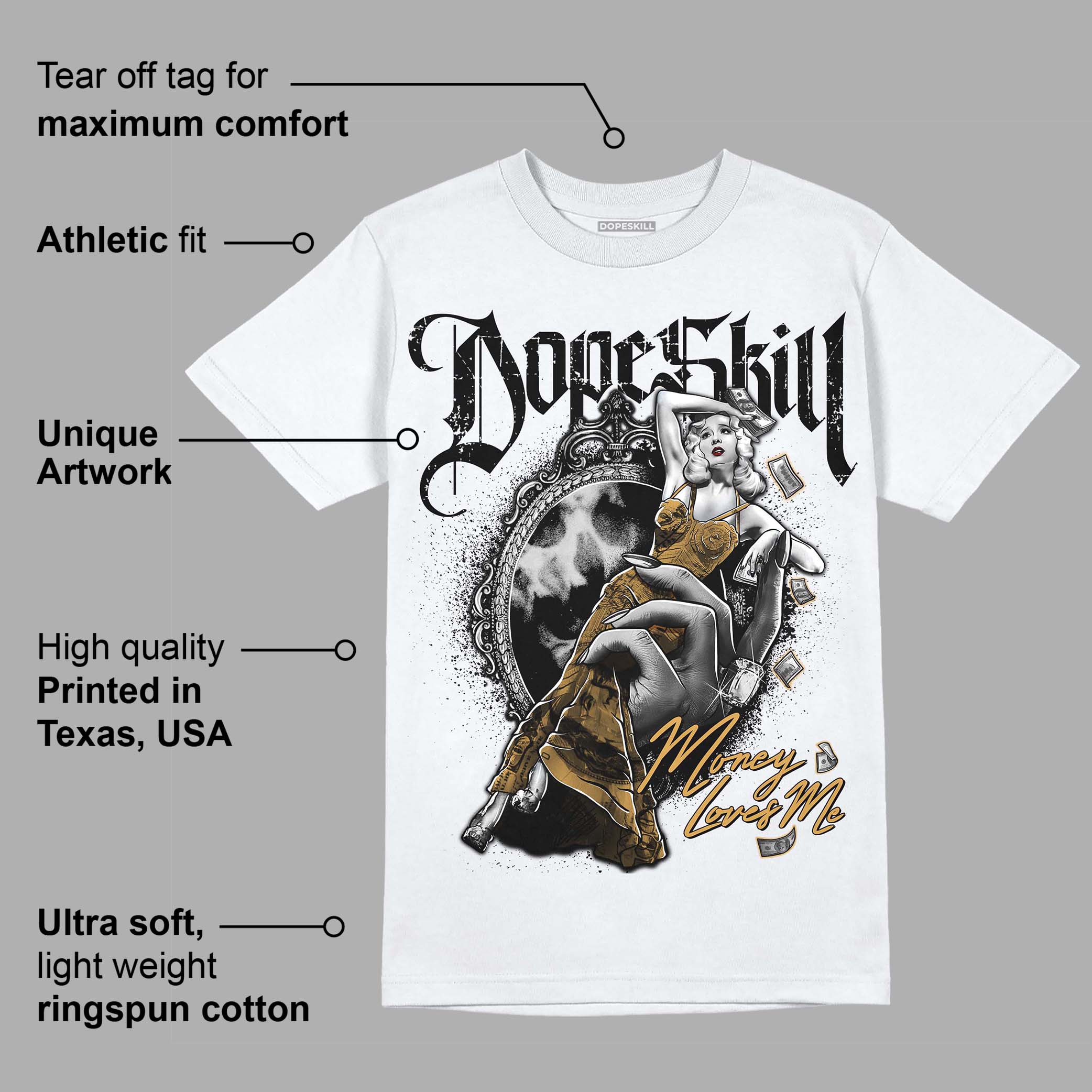 Gratitude 11s superstreetwear T-Shirt Money Loves Me Graphic