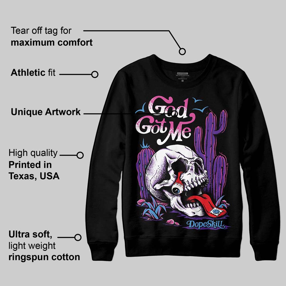PURPLE Collection superstreetwear Sweatshirt God Got Me Graphic