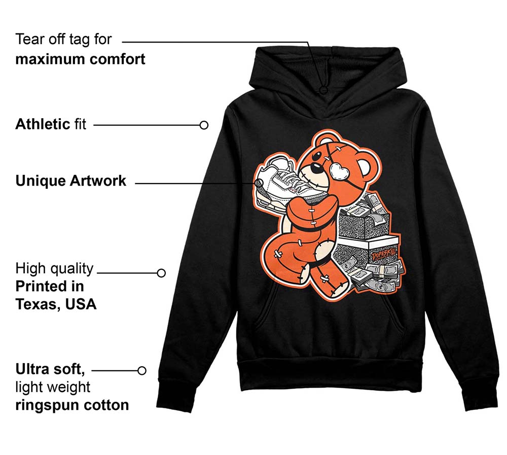 Georgia Peach 3s superstreetwear Hoodie Sweatshirt Bear Steals Sneaker Graphic