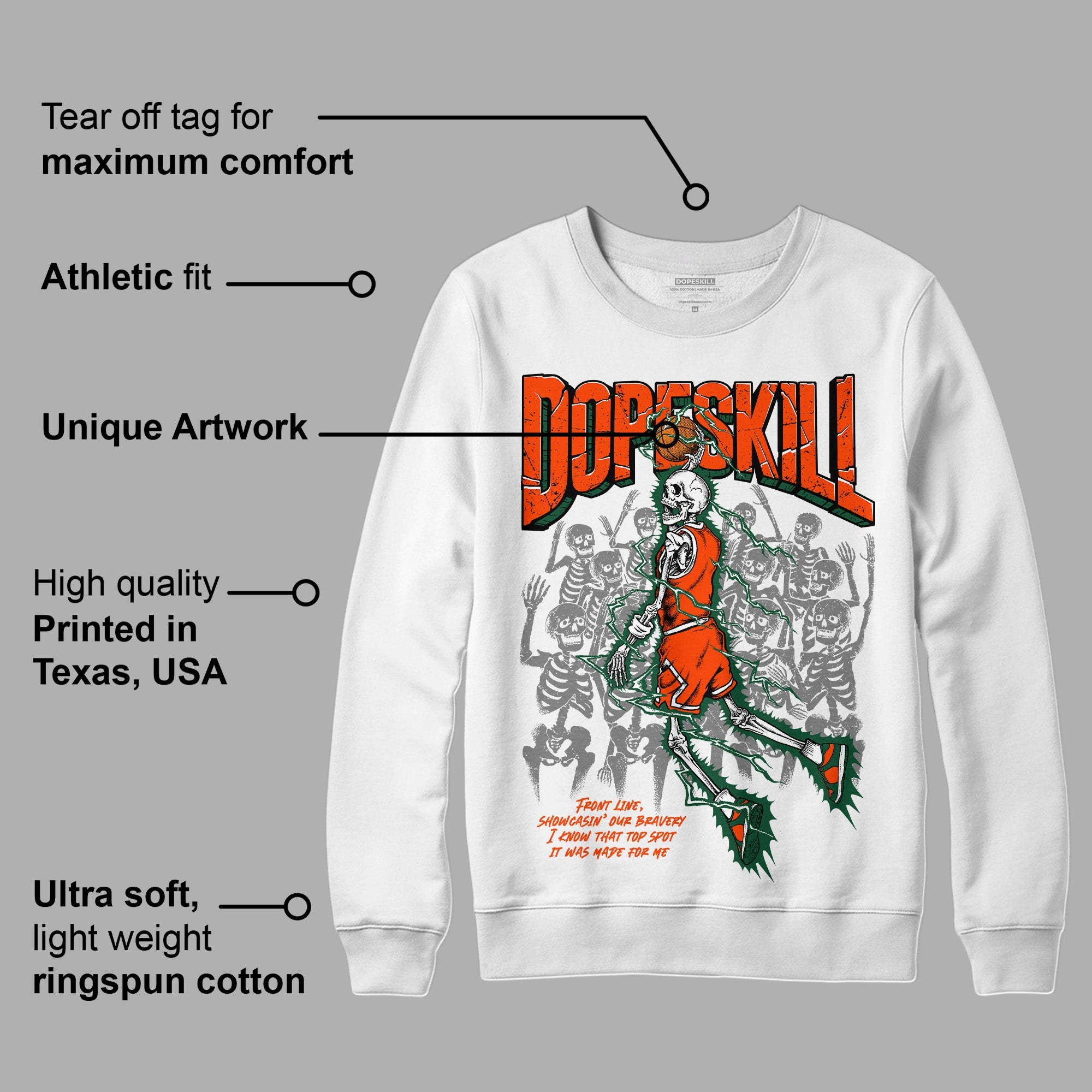 Dunk Low Team Dark Green Orange superstreetwear Sweatshirt Thunder Dunk Graphic