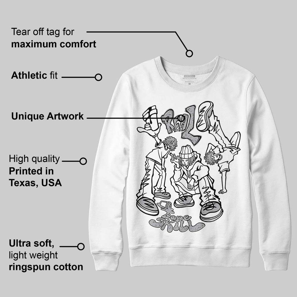 White Cement 4s superstreetwear Sweatshirt Real Y2K Players Graphic