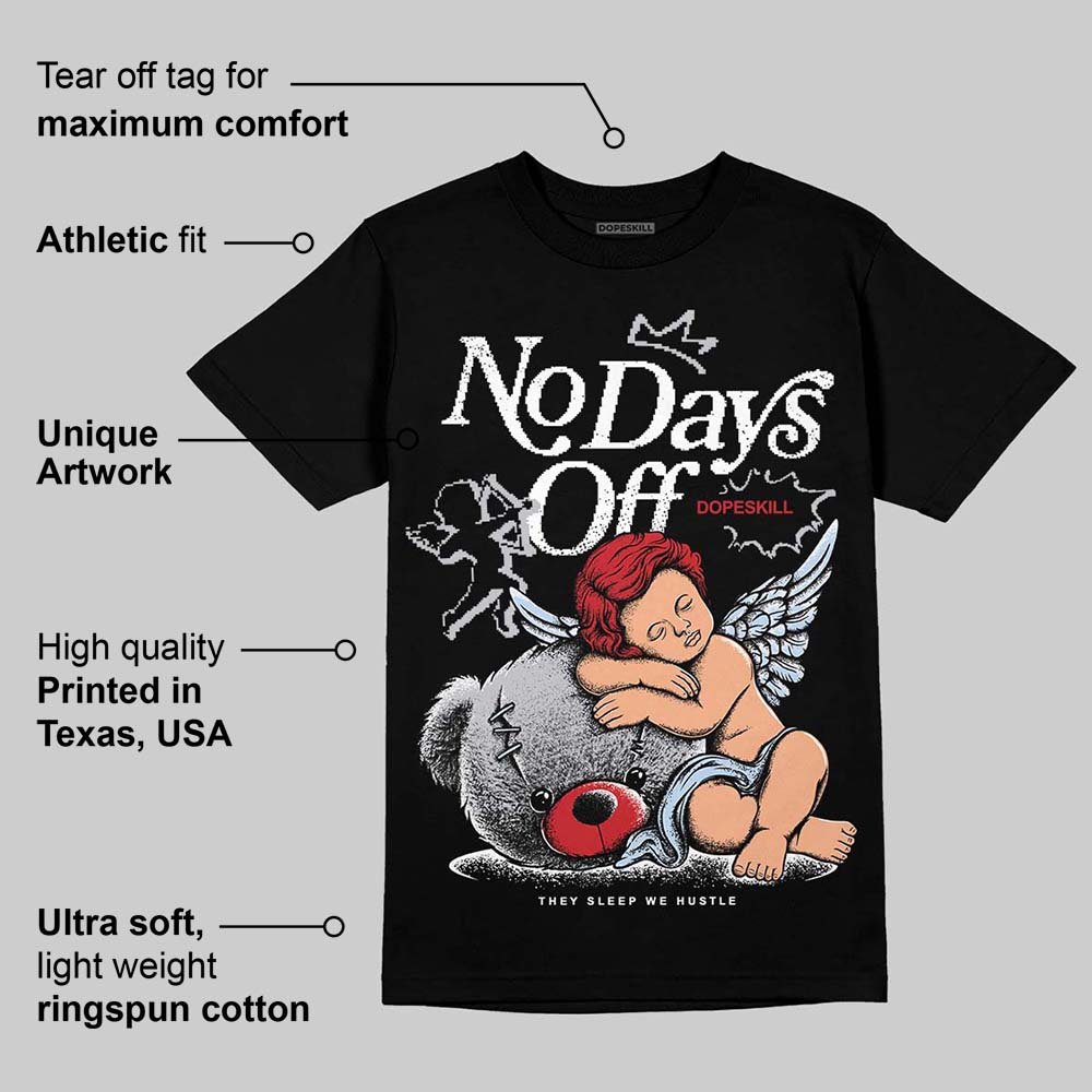 Black Metallic Reimagined 5s superstreetwear T-Shirt New No Days Off Graphic