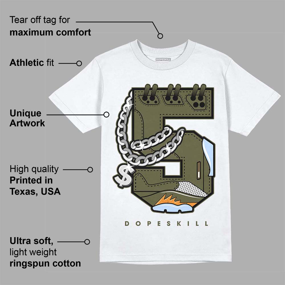 Olive 5s superstreetwear T-Shirt No.5 Graphic