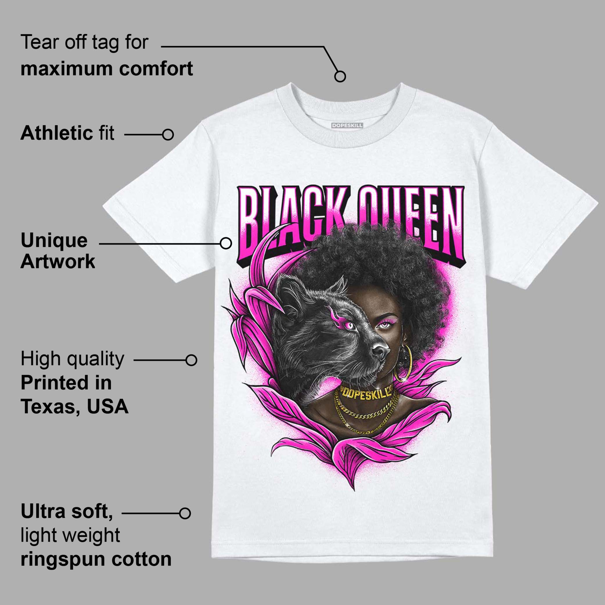 Dunk Low Active Fuchsia superstreetwear T-Shirt New Black Queen Graphic