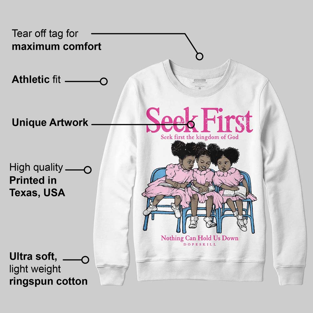Pink Collection superstreetwear Sweatshirt New Seek First Graphic