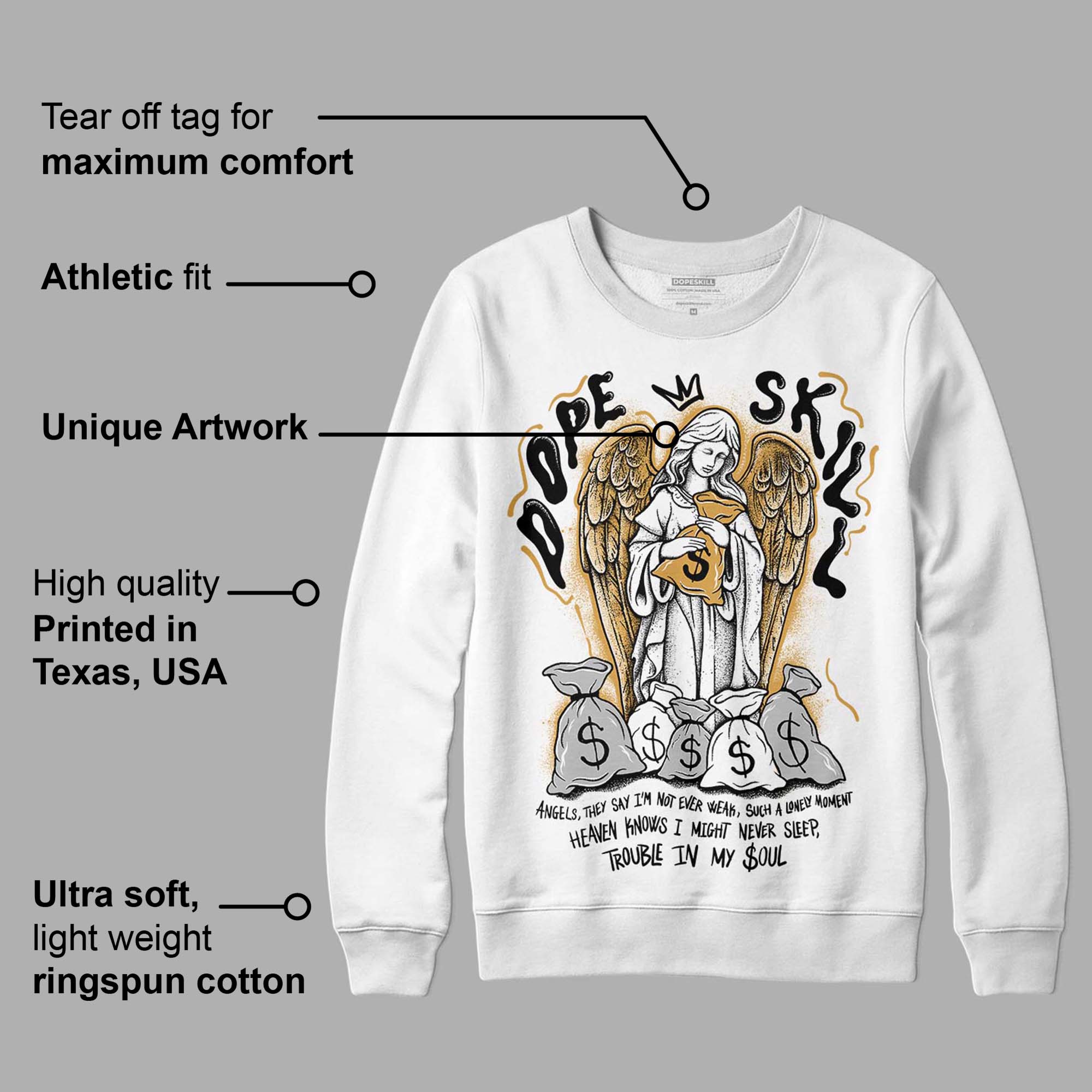 Gratitude 11s superstreetwear Sweatshirt Angels Graphic