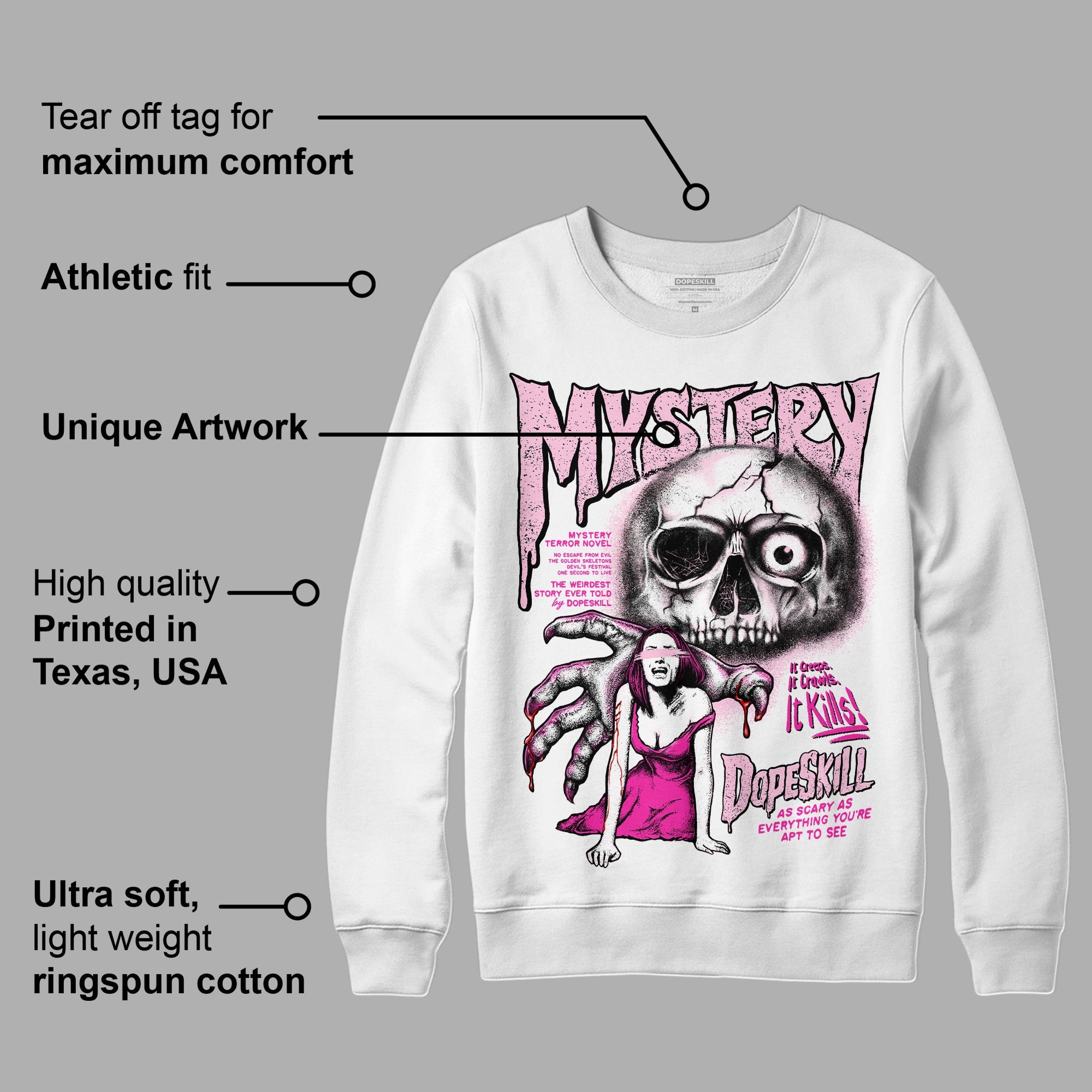 Triple Pink Dunk superstreetwear Sweatshirt Mystery Ghostly Grasp Graphic