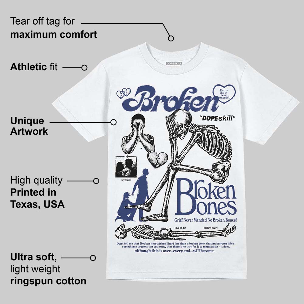 Rare Air Deep Royal Blue 1s superstreetwear T-Shirt Broken Bones Graphic
