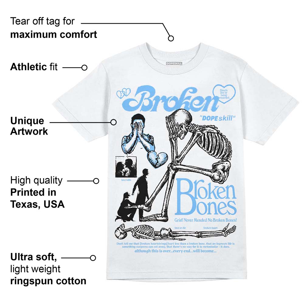 University Blue Collection superstreetwear T-Shirt Broken Bones Graphic