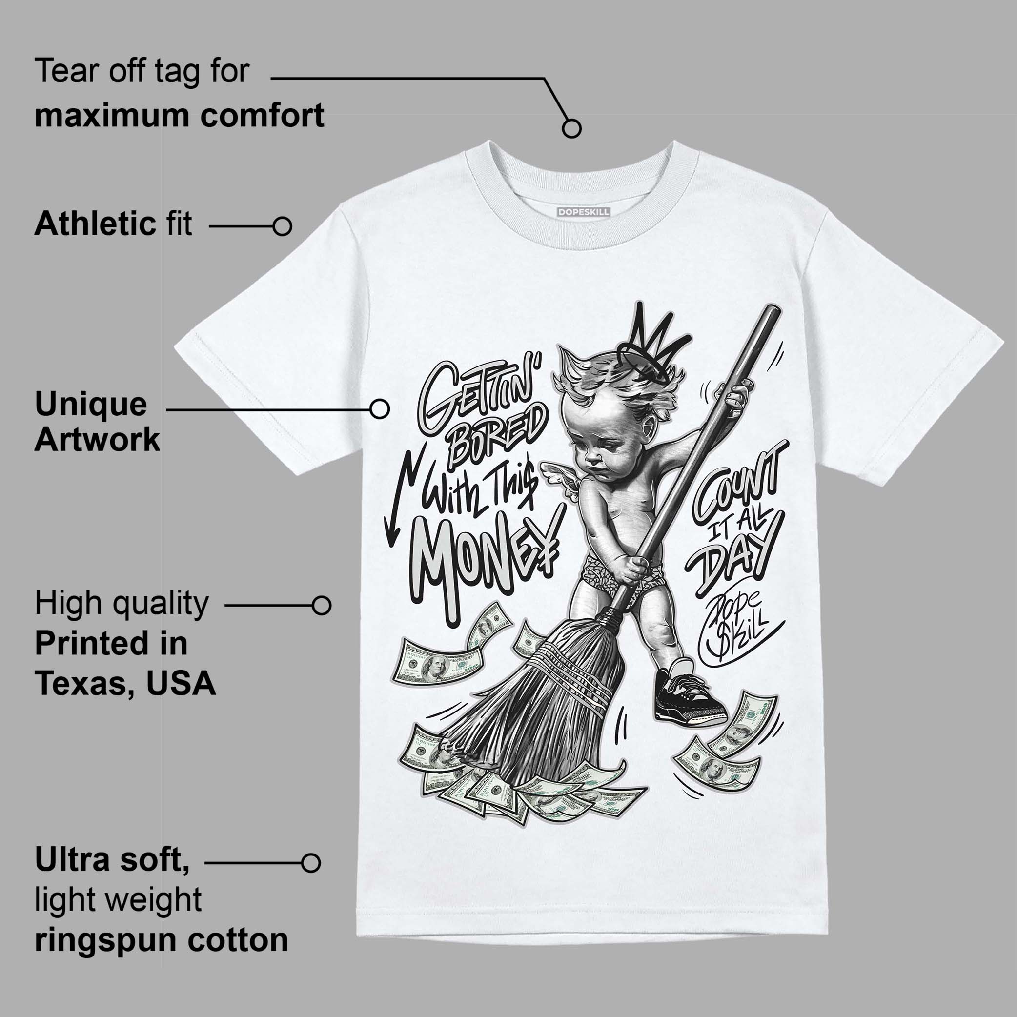 Off Noir 3s superstreetwear T-Shirt Gettin Bored With This Money Graphic