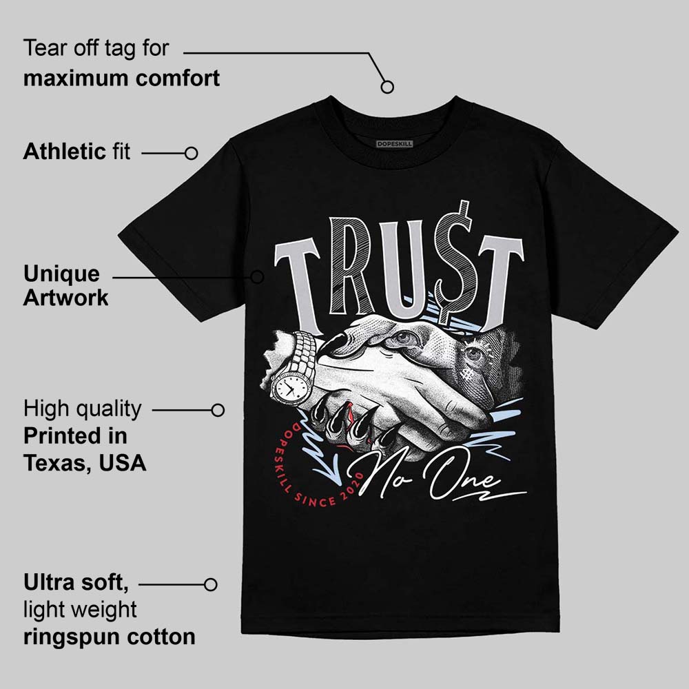 Black Metallic Reimagined 5s superstreetwear T-Shirt Trust No One Graphic