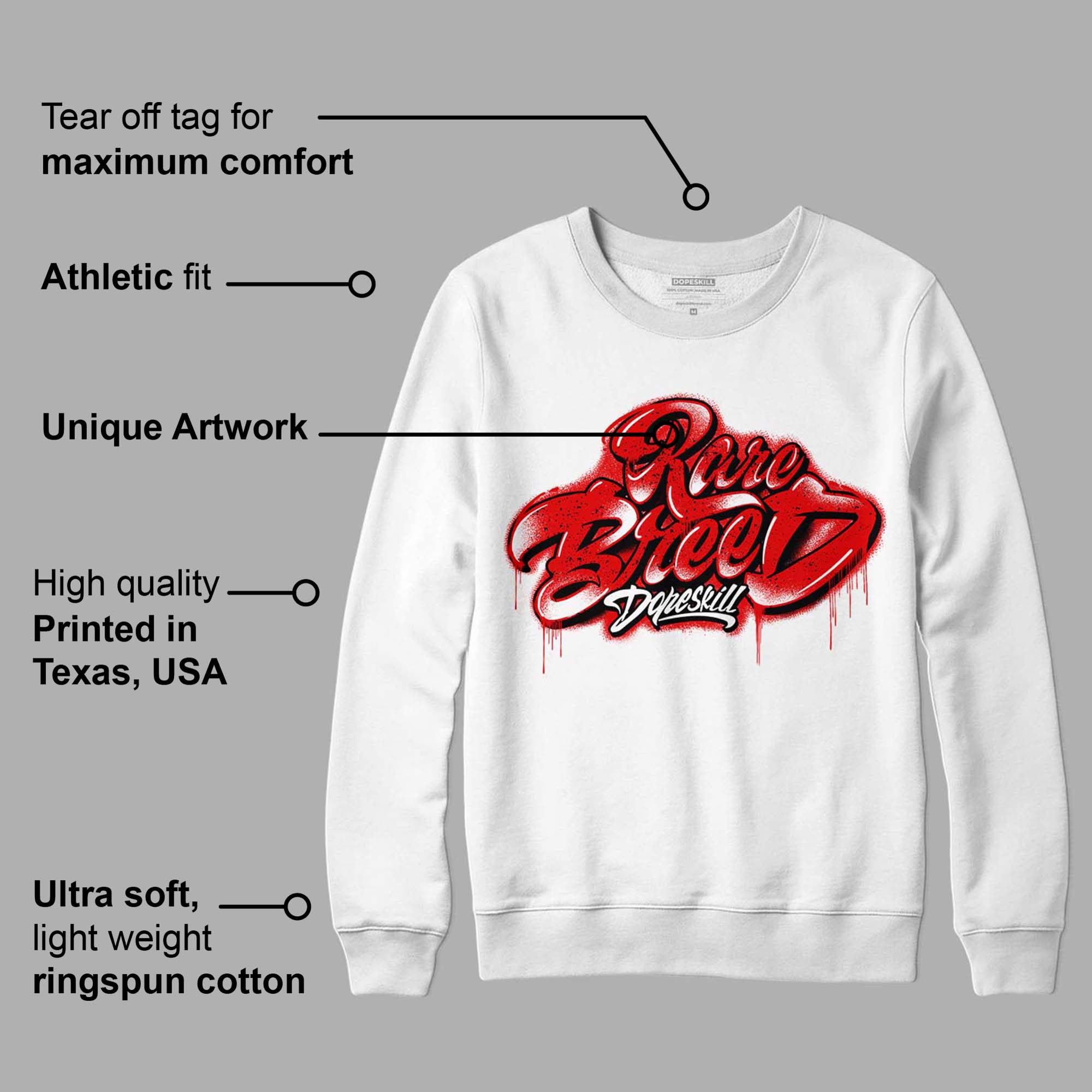 Red Cement 4S superstreetwear Sweatshirt Rare Breed Type Graphic