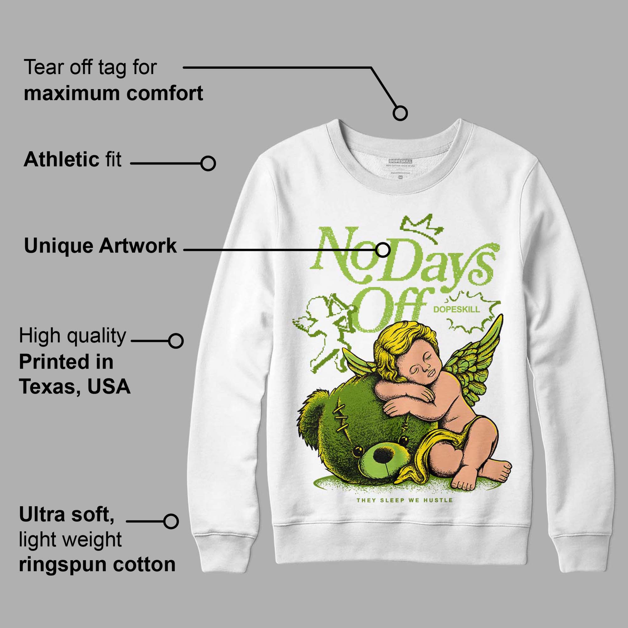 Dunk Low 'Chlorophyll' superstreetwear Sweatshirt New No Days Off Graphic